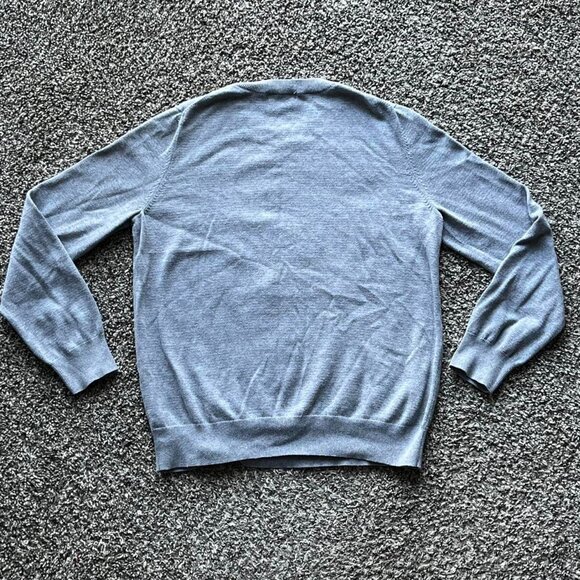 Joe Fresh Sweater Womens Large Gray Sweater w/Black Cat - Picture 4 of 6